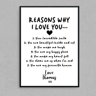 Personalised Reasons Print